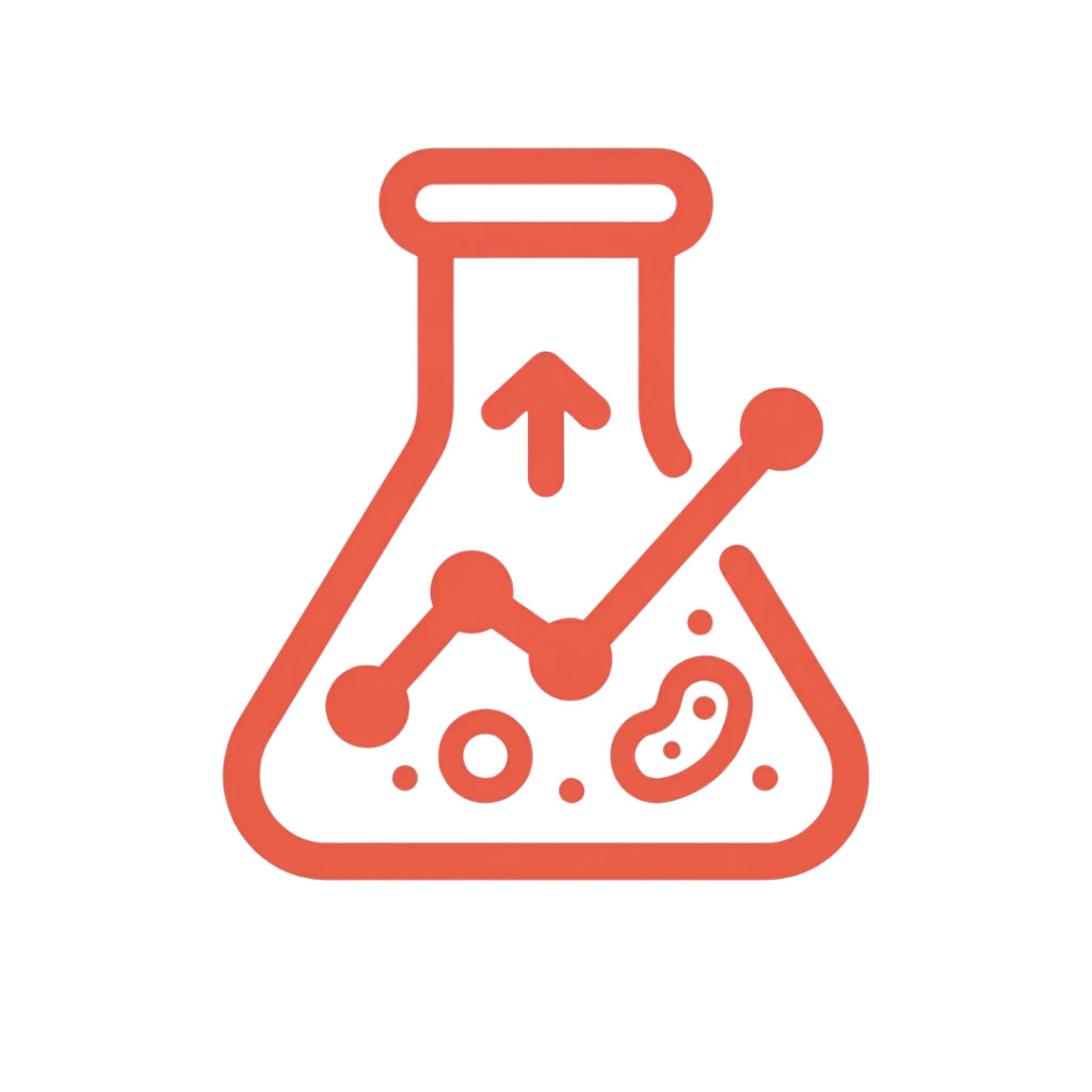 Ícono análisis de datos en bioprocesos