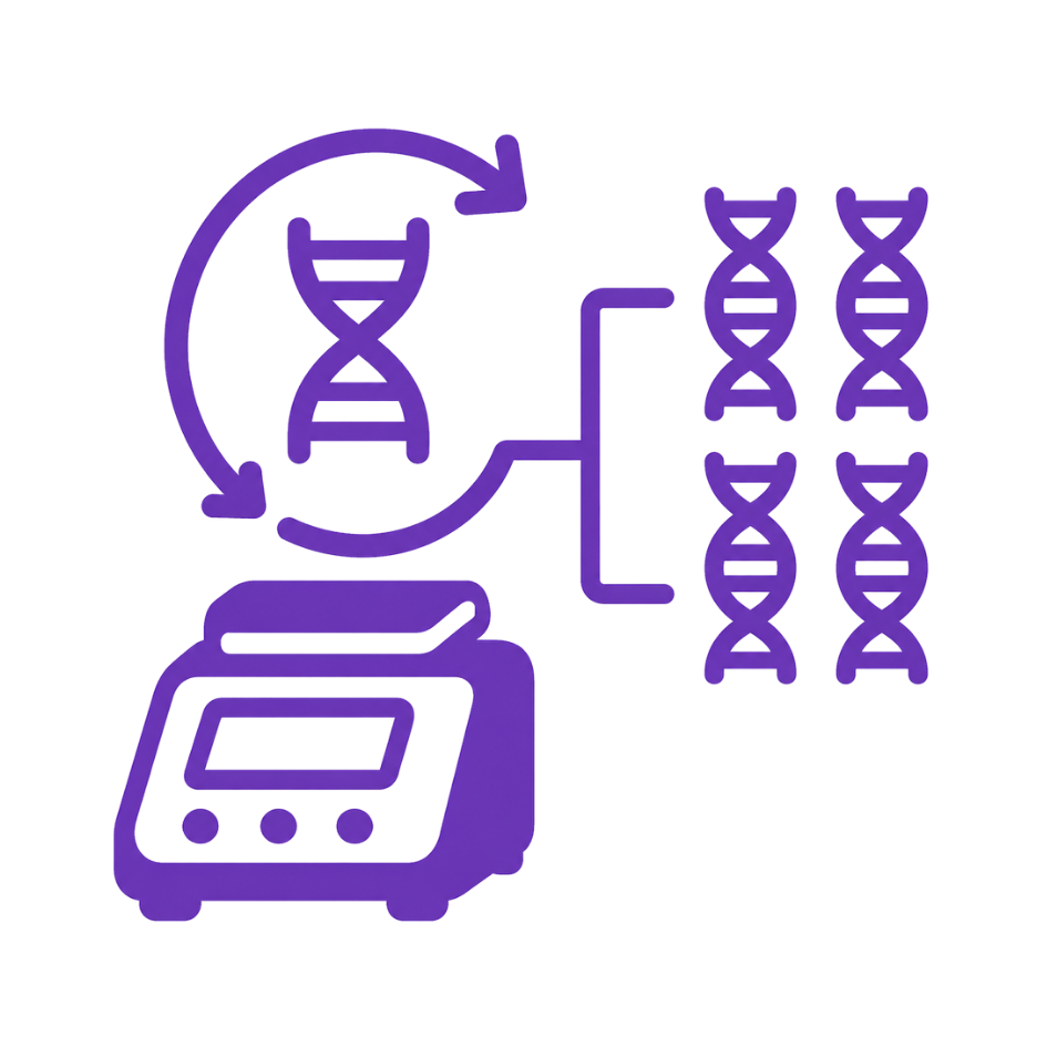 Ícono PCR y diagnóstico molecular